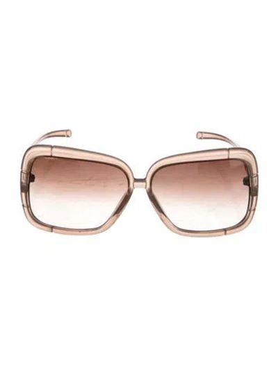 Pre-owned Burberry Oversize Gradient Sunglasses In Neutral