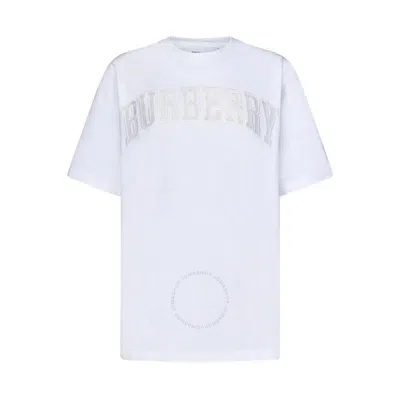 Burberry Oversize Lace Logo T-shirt In White