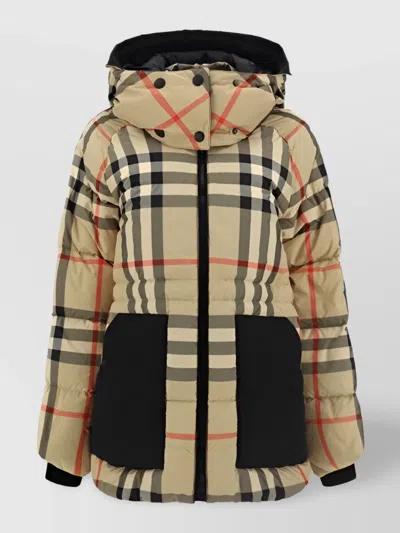 Burberry Oversize Quilted Down Jacket In Brown