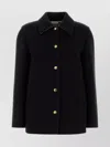 Burberry Oversize Wool Collared Shirt With Long Sleeves In Black