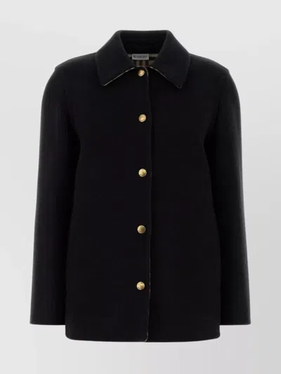 BURBERRY OVERSIZE WOOL COLLARED SHIRT WITH LONG SLEEVES
