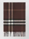 Burberry Giant Check Cashmere Scarf Accessories In Brown