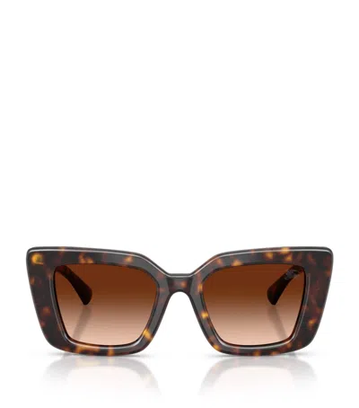 Burberry Oversized Cat Eye Sunglasses In Brown
