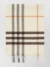 Burberry Checked Fringe Detail Rectangular Scarf