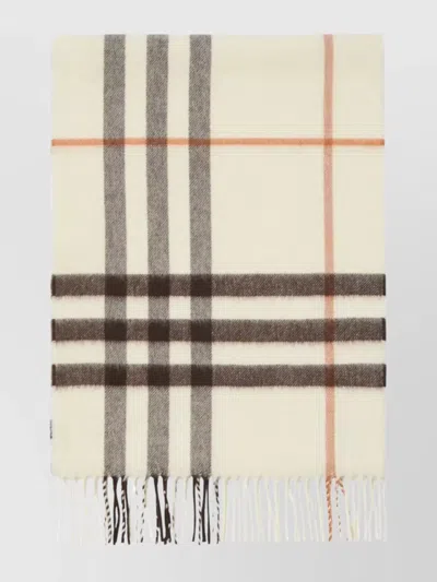 BURBERRY OVERSIZED CHECK CASHMERE SCARF