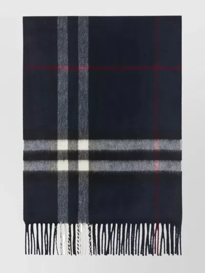 Burberry Oversized Check Cashmere Scarf In Blue