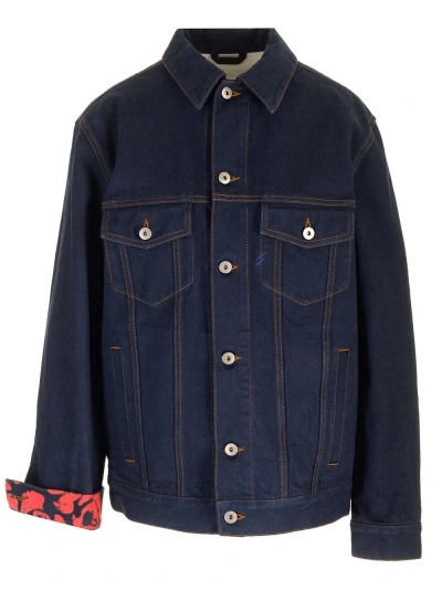 Burberry Oversized Jacket In Blue