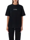 Burberry Flocked-logo T-shirt In Coal