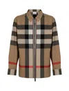 BURBERRY OVERSIZED SHIRT IN WOOL AND COTTON WITH EXAGGERATED CHECK PATTERN