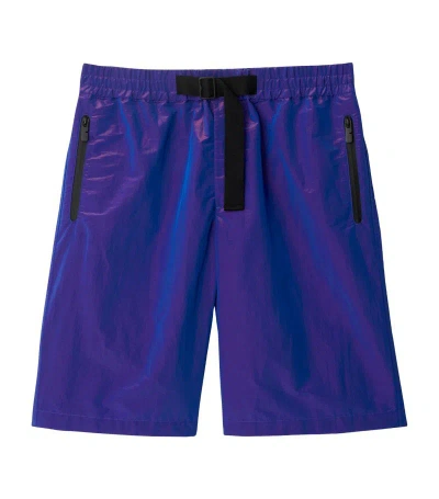 Burberry Oversized Shorts In Purple