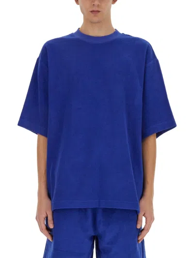 Burberry Oversized T Shirt In Blue