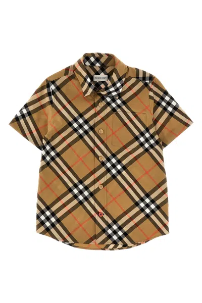Burberry Kids'  'owen' Shirt In Brown