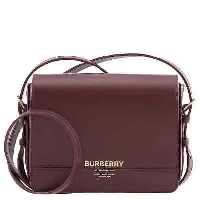 Pre-owned Burberry Oxblood Leather Small Grace Crossbody Bag 8067036 In Red