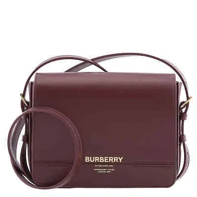 Pre-owned Burberry Oxblood Leather Small Grace Crossbody Bag 8067036 In Red