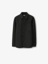 Burberry Pinstripe Shirt In Black