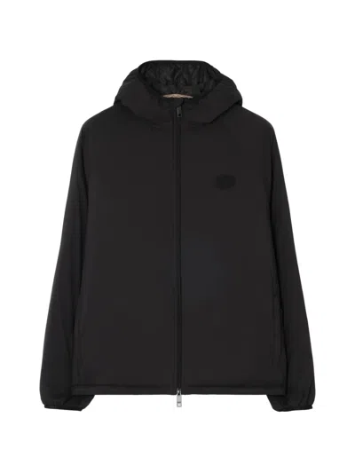 Burberry Packable Nylon Dunwich Hooded Jacket In Multi