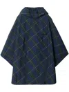 Burberry Check Cady Cape In Blue