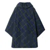 Burberry Packaway Check Printed Twill Cape In Multi