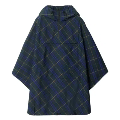 Burberry Packaway Check Printed Twill Cape In Multi