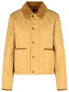 Burberry Padded Beige Polyamide Jacket In Neutrals