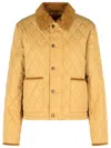 Burberry Padded Beige Polyamide Jacket In Neutrals