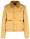 Burberry Padded Beige Polyamide Jacket In Cream