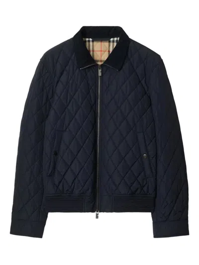 Burberry Quilted Nylon Jacket In Black