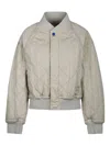 Burberry Padded Bomber Jacket In Gray
