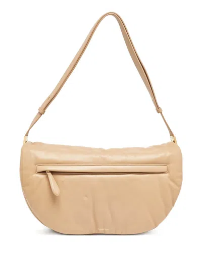 Pre-owned Burberry Padded Crescent Shoulder Bag In Neutral