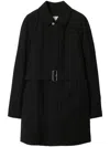 Burberry Short Nylon Cotton Padded Car Coat In 黑色