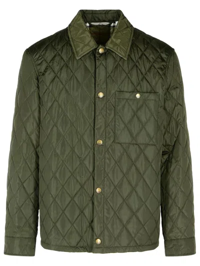 BURBERRY BURBERRY 'PADDED' GREEN POLYAMIDE JACKET