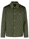 Burberry Long Sleeved Quilted Padded Jacket In Green