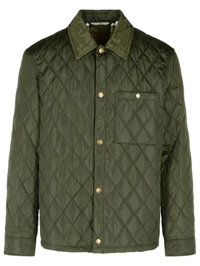 BURBERRY BURBERRY 'PADDED' GREEN POLYAMIDE JACKET