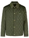 Burberry Long Sleeved Quilted Padded Jacket In Green