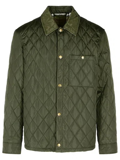 BURBERRY BURBERRY 'PADDED' GREEN POLYAMIDE JACKET MEN