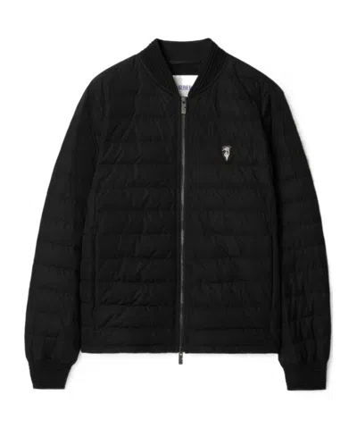 BURBERRY BURBERRY LOGO PLAQUE ZIPPED PUFFER JACKET