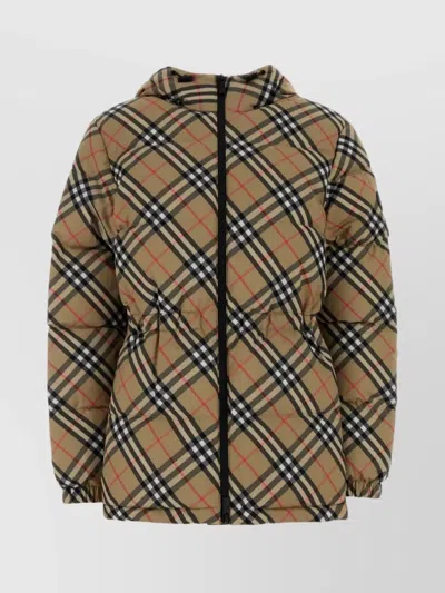 BURBERRY PADDED JACKET WITH EMBROIDERED DESIGN AND HOOD