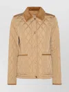 Burberry Padded Jackets With Corduroy Collar In Neutral