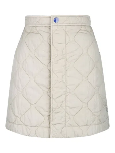 Burberry Padded Mini Skirt In White