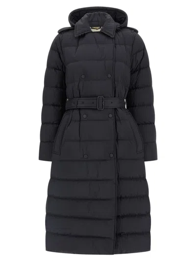 Burberry Padded Trench Coat In Black