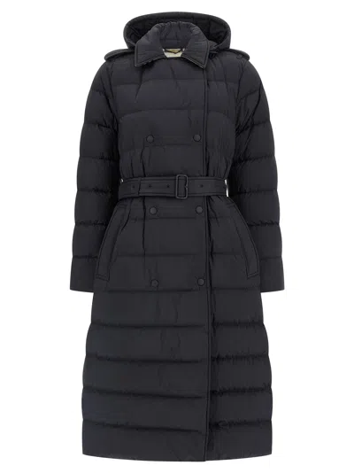 Burberry Padded Trench Coat Puffer Jackets Black