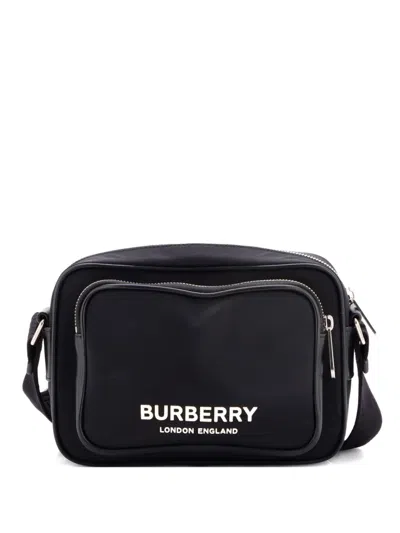 Pre-owned Burberry Paddy Nylon Small Crossbody Bag In Black