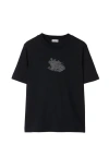 Burberry Mini Logo Graphic T-shirt For Women In Coal