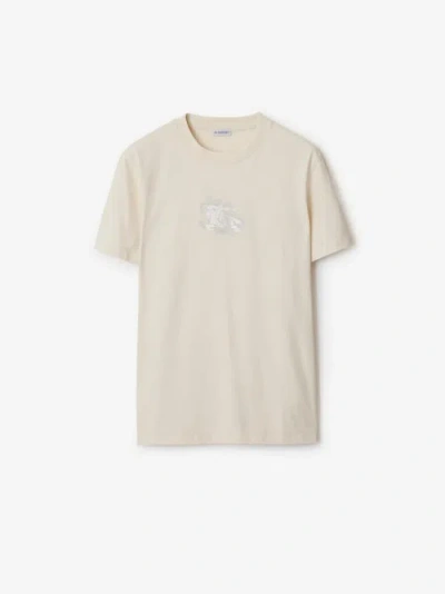 Burberry Paisley Ekd Cotton T-shirt In Tundra