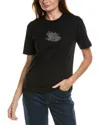 Burberry Mini Logo Graphic T-shirt For Women In Black