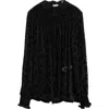 Burberry Paisley Flocked Bishop Sleeve Top In Black