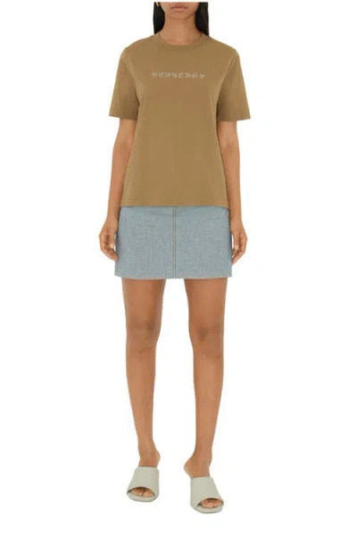 BURBERRY BURBERRY PAISLEY LOGO COTTON T-SHIRT