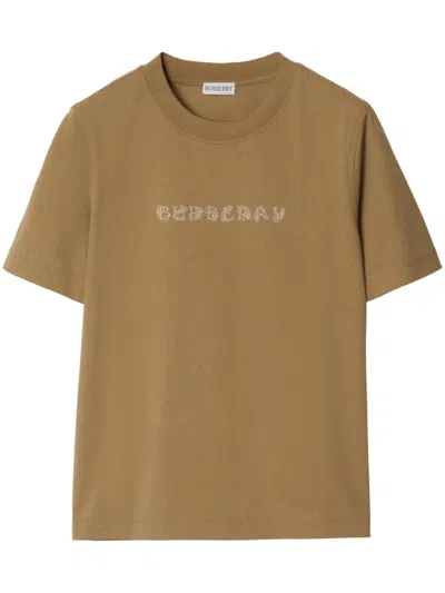 BURBERRY PAISLEY-LOGO COTTON T-SHIRT