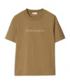 Burberry Paisley-logo Cotton T-shirt In Brown