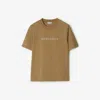 Burberry Paisley-logo Cotton T-shirt In Teddy